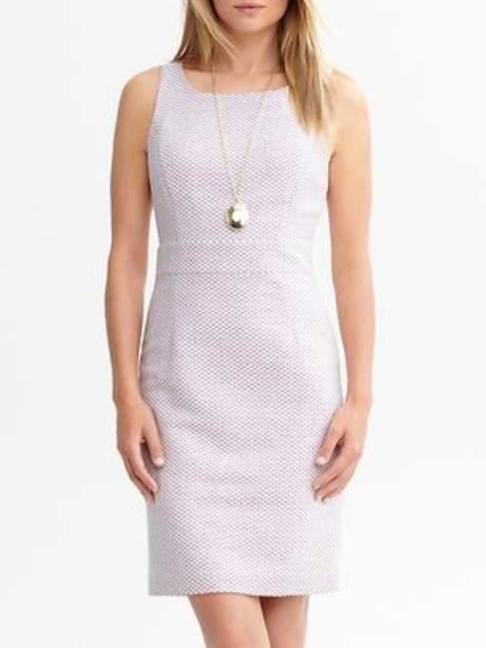 Banana Republic Sleeveless Sheath Dress NWT - Size 0 - Mayet Pink Checkerboard